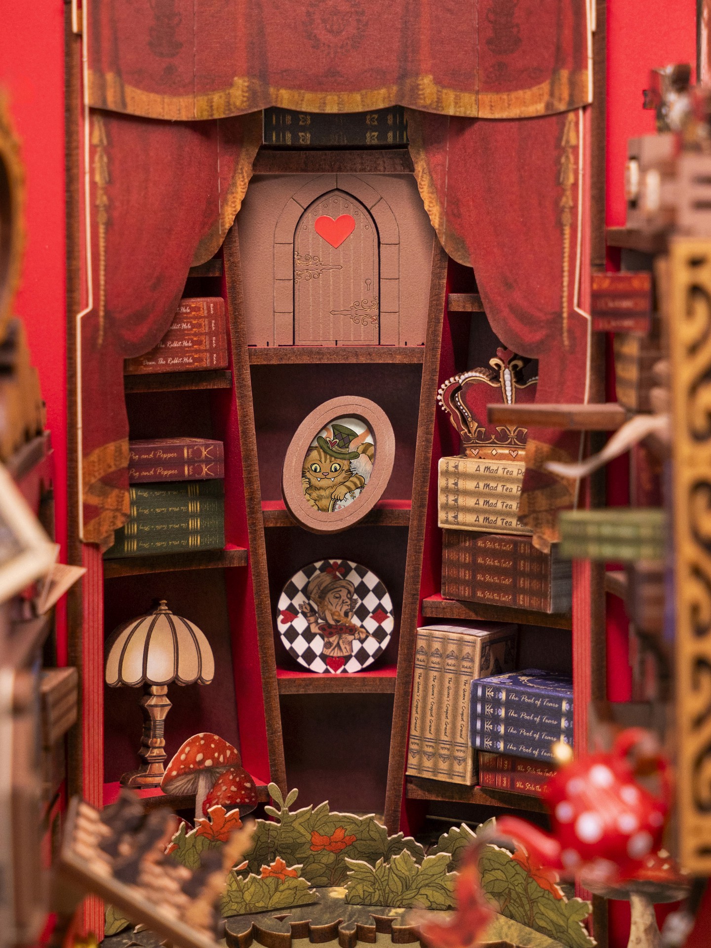 slide 3 of 9, Robotime Rolife Fall Into Wonder Diy Book Nook Shelf Insert Kit, 6 in x 7.75 in x 9.88 in