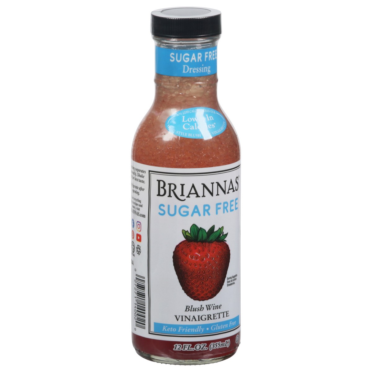 slide 6 of 9, BRIANNAS Sugar Free Blush Wine Vinagerette Dressing, 12 oz