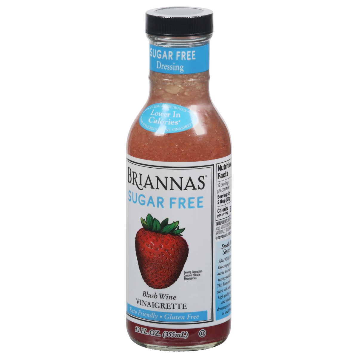 slide 7 of 9, BRIANNAS Sugar Free Blush Wine Vinagerette Dressing, 12 oz