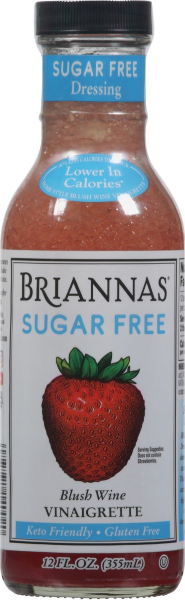 slide 3 of 9, BRIANNAS Sugar Free Blush Wine Vinagerette Dressing, 12 oz