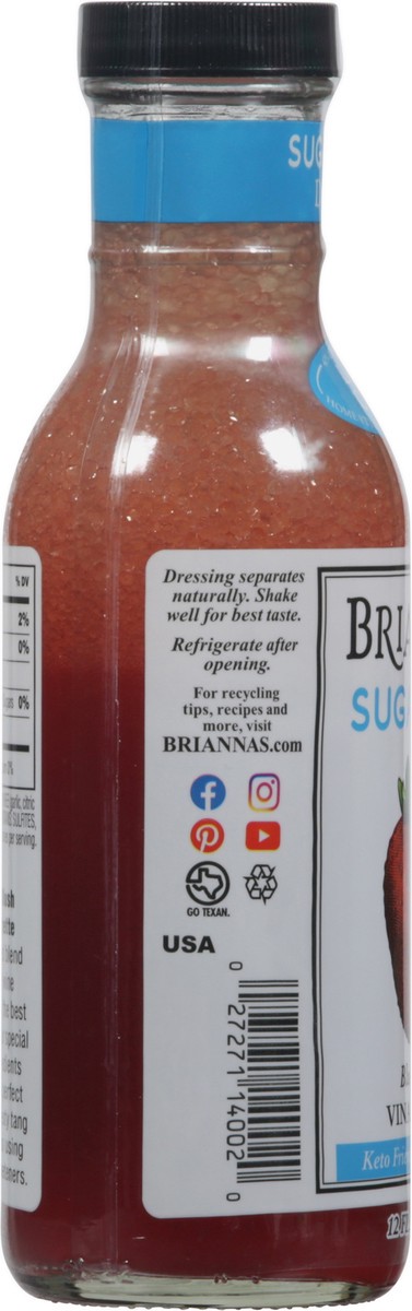 slide 9 of 9, BRIANNAS Sugar Free Blush Wine Vinagerette Dressing, 12 oz