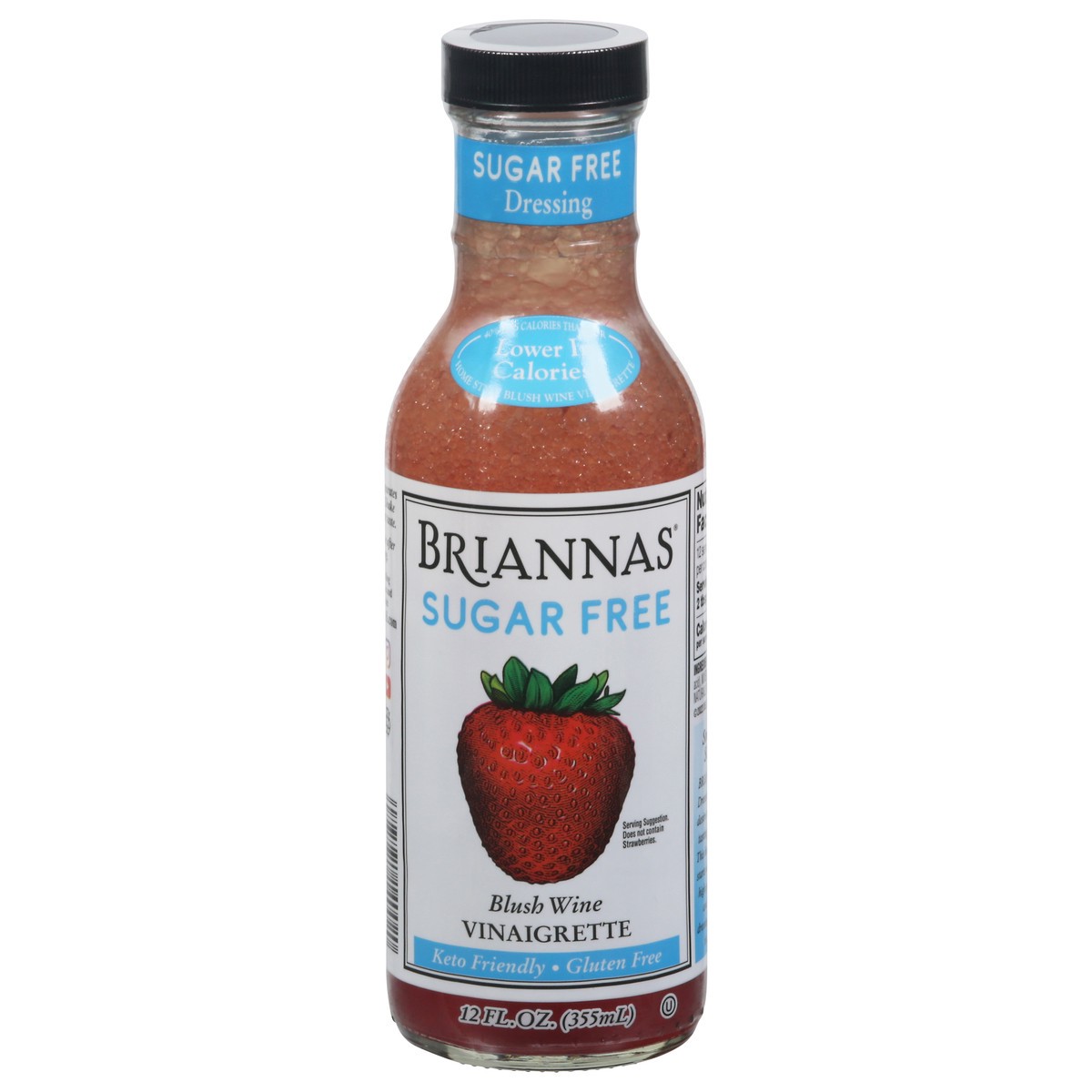 slide 1 of 9, BRIANNAS Sugar Free Blush Wine Vinagerette Dressing, 12 oz