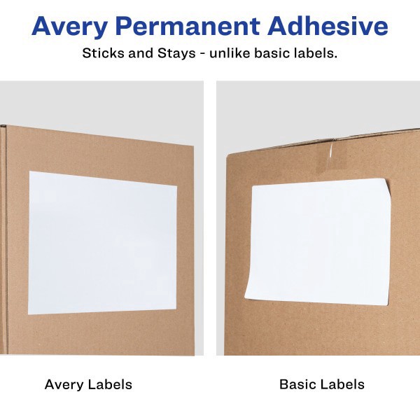 slide 3 of 7, Avery Printable Blank Shipping Labels, 8426, 5-1/2" X 8-1/2", Fsc Mixed, White, Pack Of 200 Labels, 200 ct