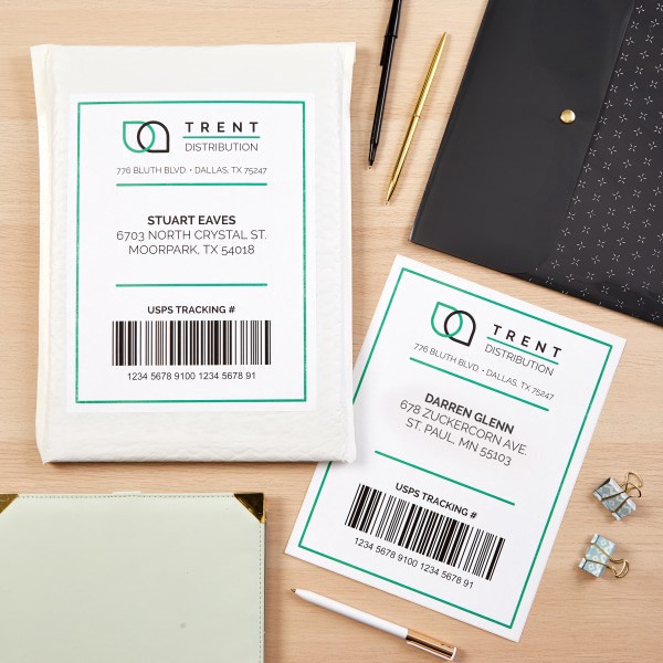 slide 4 of 7, Avery Printable Blank Shipping Labels, 8426, 5-1/2" X 8-1/2", Fsc Mixed, White, Pack Of 200 Labels, 200 ct