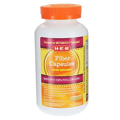 slide 1 of 1, H-E-B Natural Fiber Capsules, 320 ct