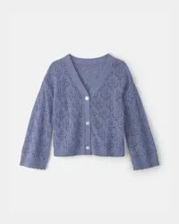 Oshkosh Girls Button-Down Cardigan Sweater - Blue Blue 7
