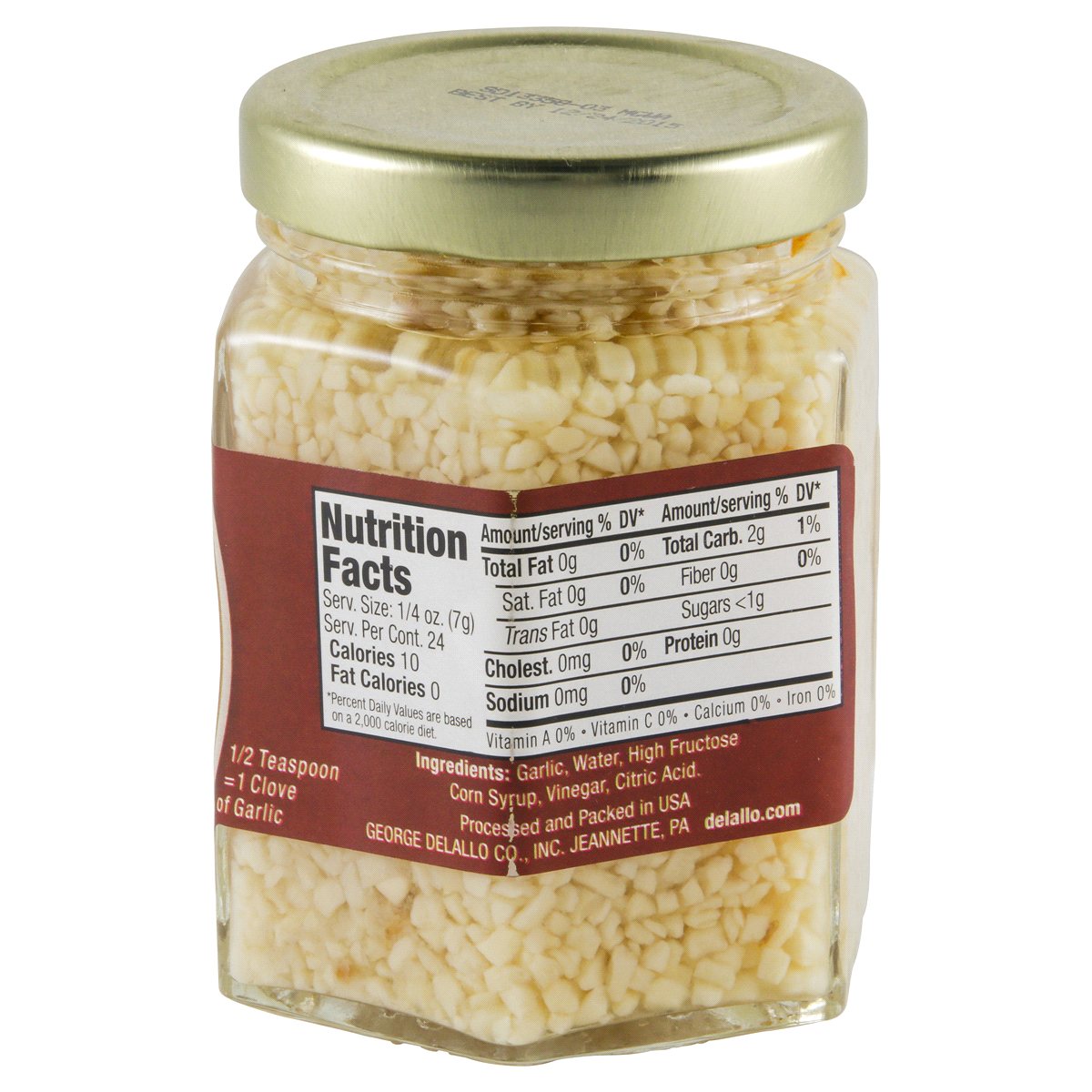 slide 3 of 4, DeLallo Fine Chopped Garlic Water, 6 oz