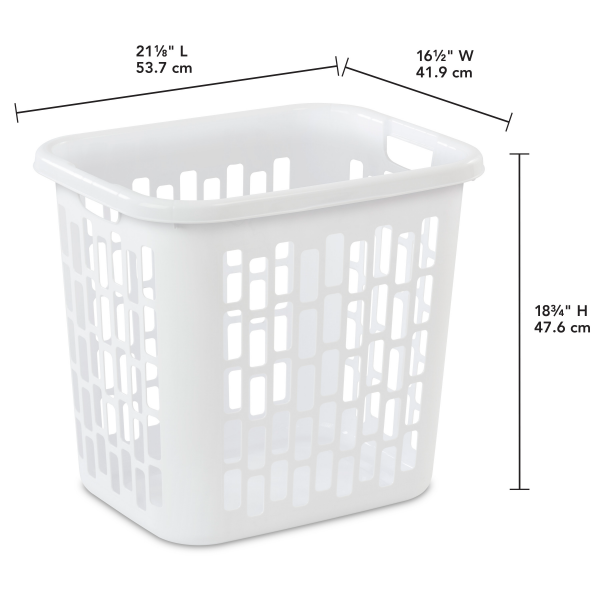 slide 12 of 13, United Solutions Sterilite Easy Carry Hamper White, 1 ct