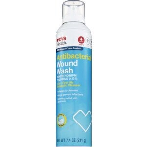 slide 1 of 1, CVS Health Antibacterial Wound Wash, 7.4 Oz, 7.4 oz
