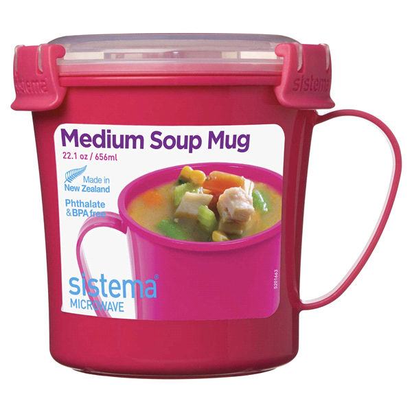 slide 1 of 1, Sistema Klip It To Go Soup Mug, 2 ct