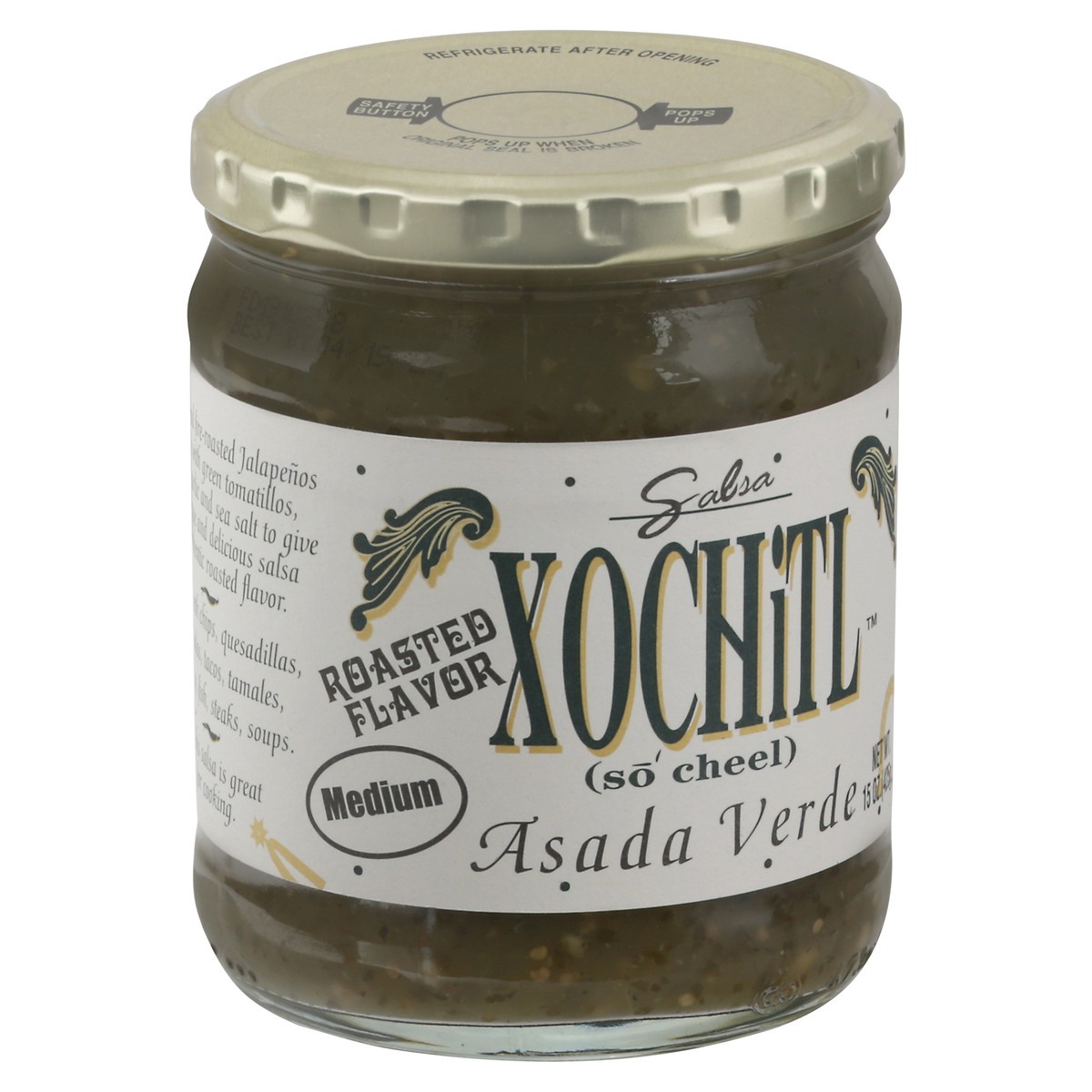 slide 13 of 14, Xochitl Medium Asada Verde Roasted Flavor Salsa 15 oz, 15 oz