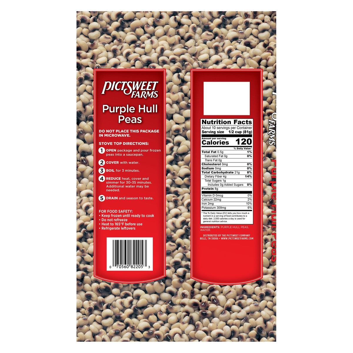 slide 6 of 7, PictSweet Purple Hull Peas, 28 oz