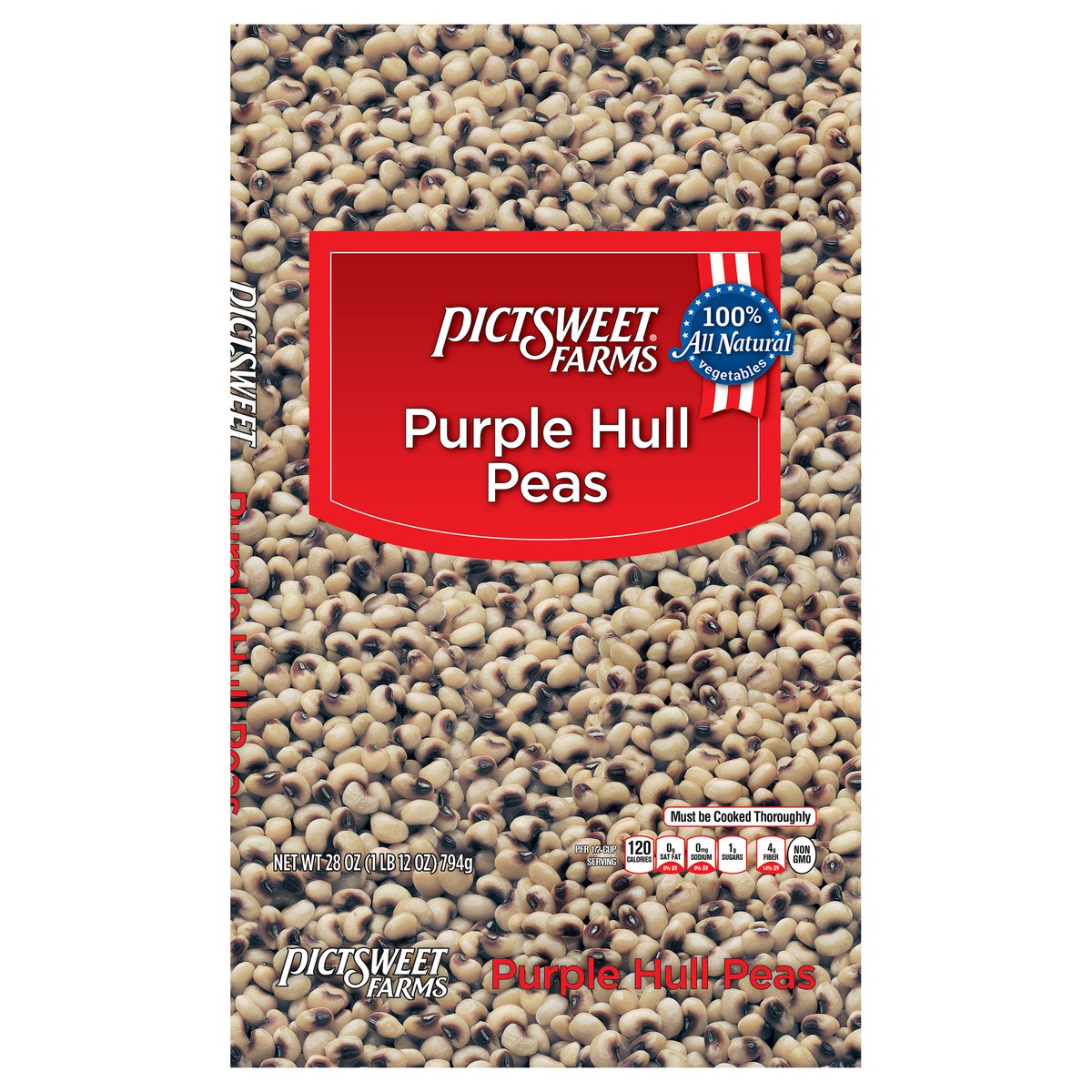 slide 4 of 7, PictSweet Purple Hull Peas, 28 oz