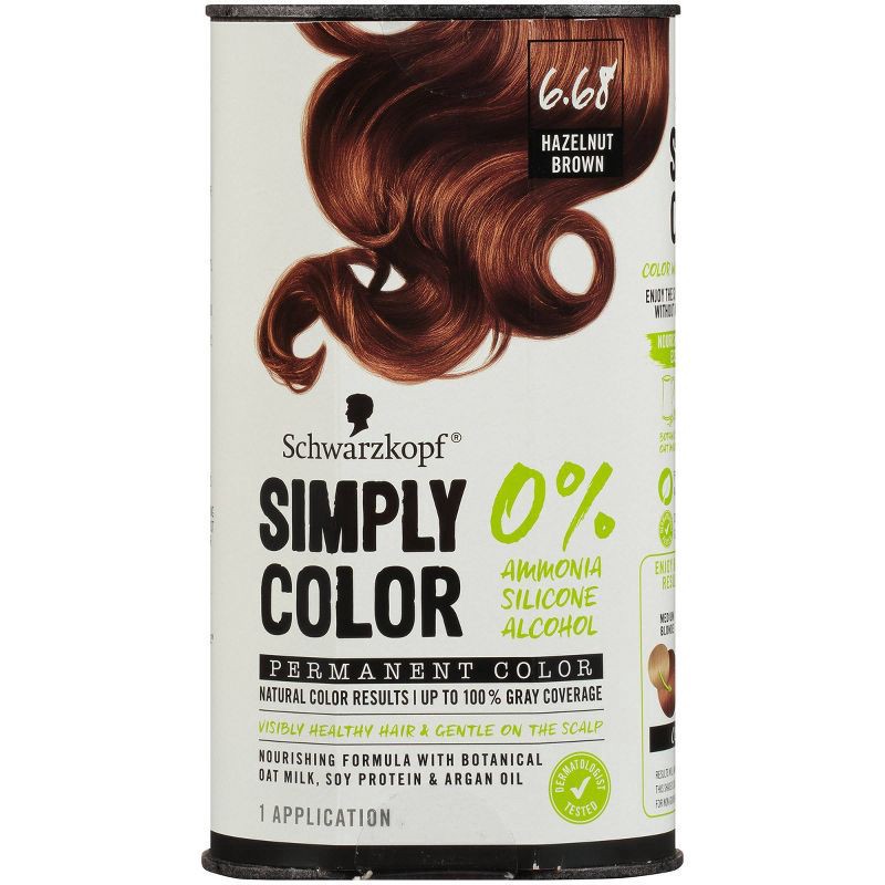 slide 1 of 6, Schwarzkopf Permanent Hair Color - 6.68 Hazelnut Brown - 5.7 fl oz, 5.7 fl oz