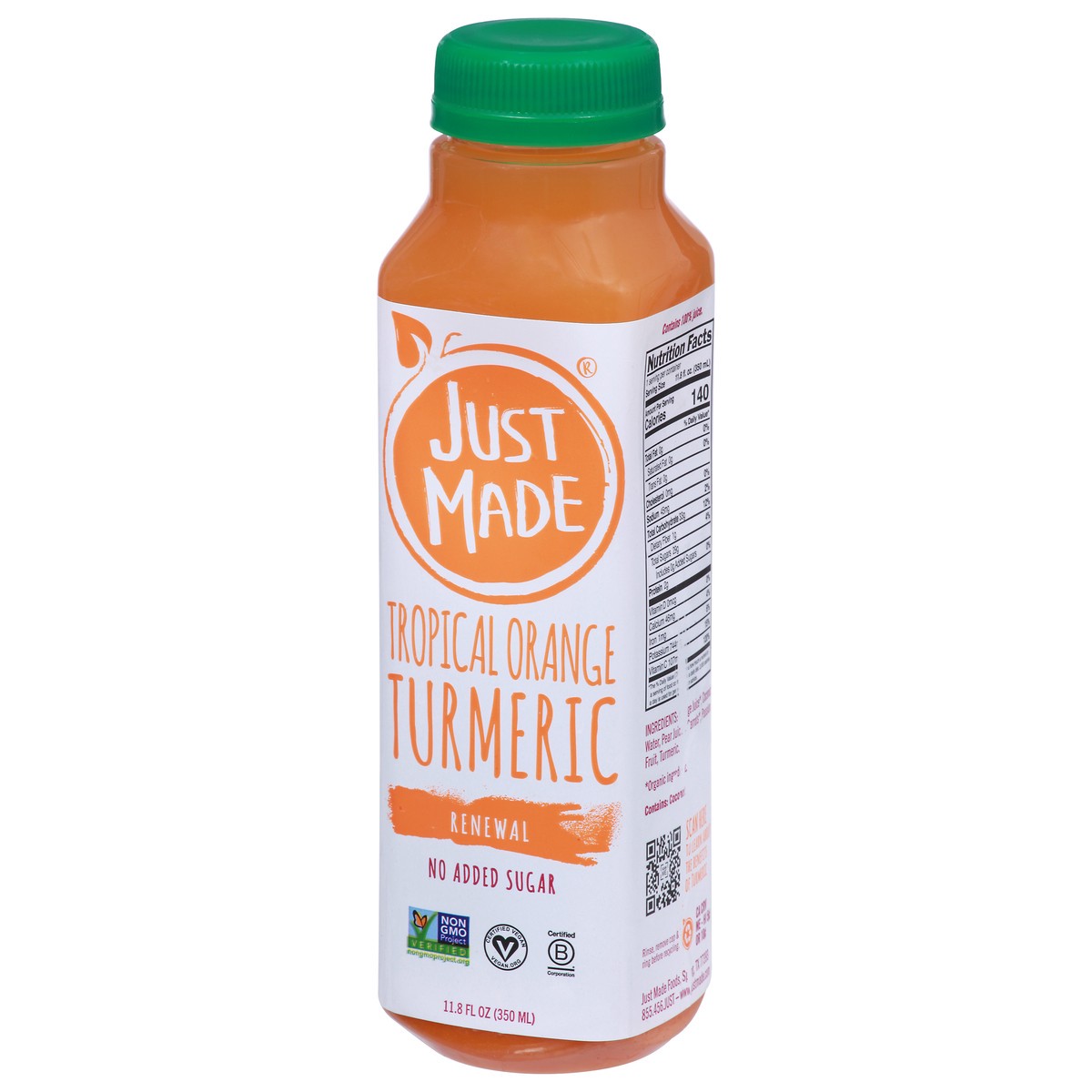 slide 10 of 13, Just Made Tropical Orange Turmeric Juice - 11.8 fl oz, 11.8 fl oz