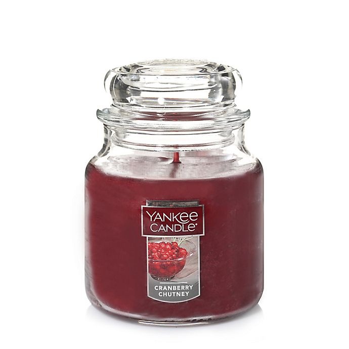 slide 1 of 1, Yankee Candle Housewarmer Cranberry Chutney Medium Classic Jar Candle, 1 ct