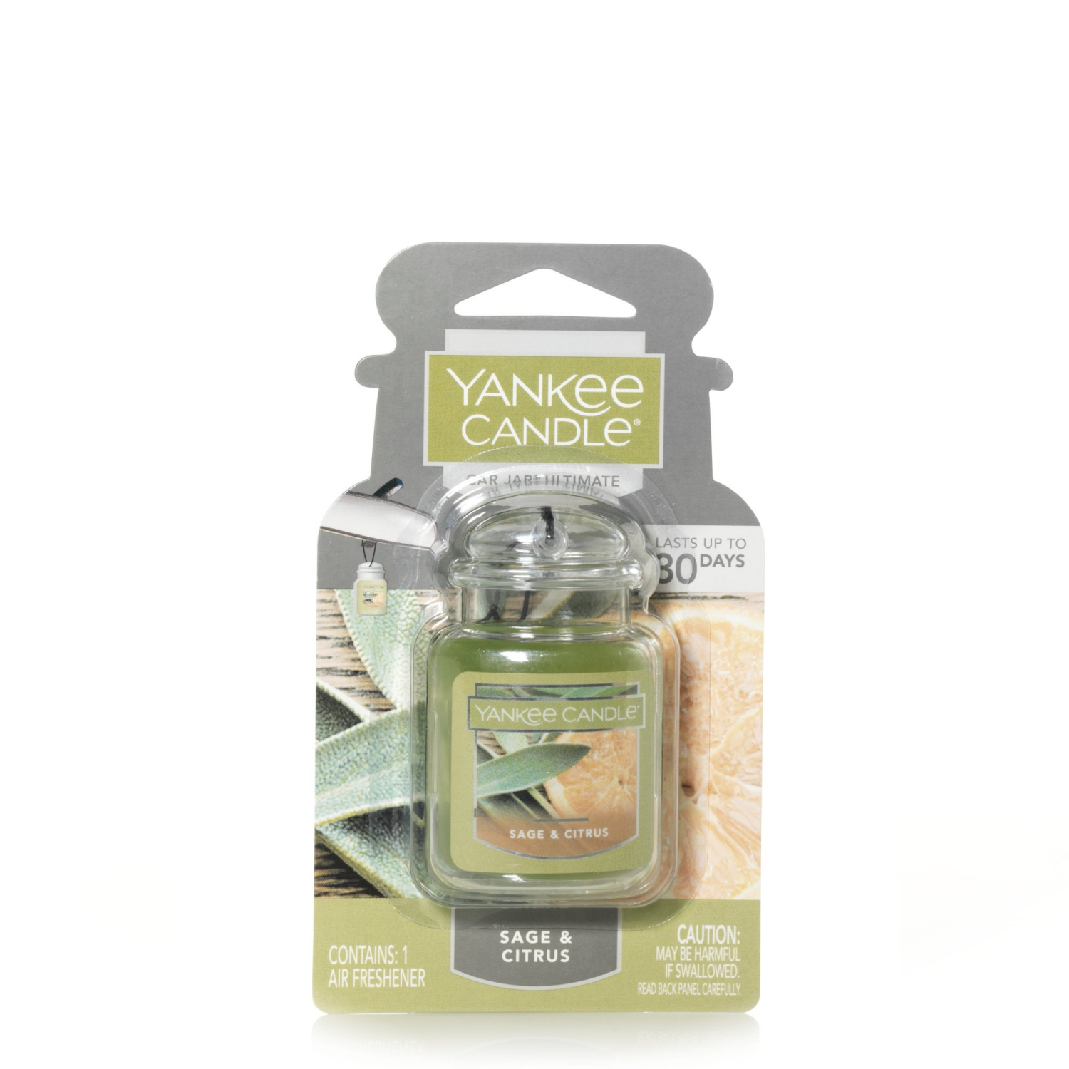 slide 1 of 2, Yankee Candle Car Jar Sage and Citrus, 6 ct