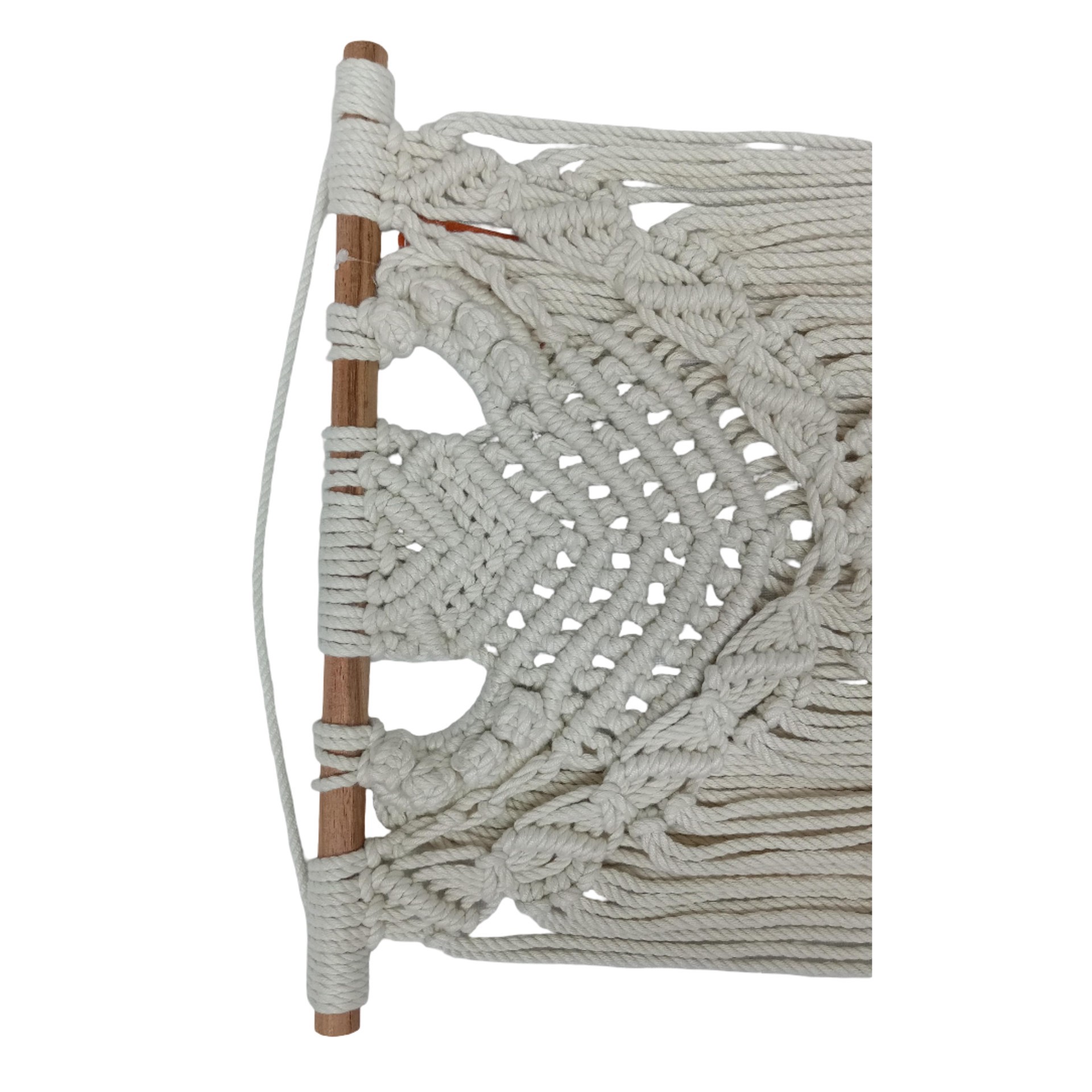 slide 3 of 4, 25" Beige Macrame Fringe Wall Hanging By Ashland, 14.5 in x 25 in