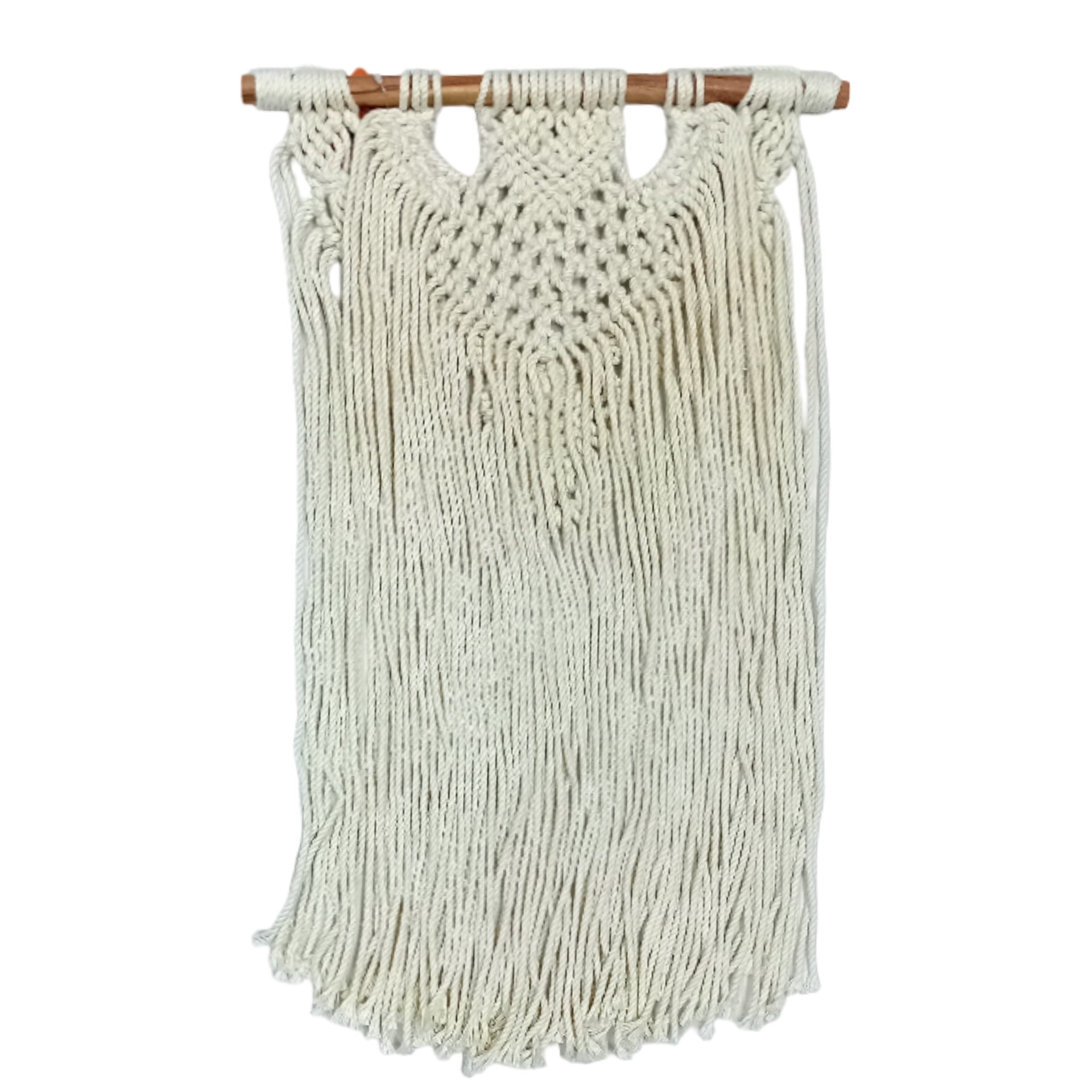 slide 2 of 4, 25" Beige Macrame Fringe Wall Hanging By Ashland, 14.5 in x 25 in