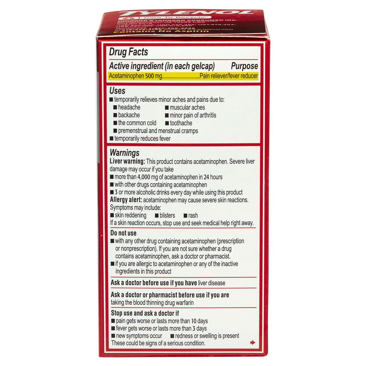 slide 2 of 2, Tylenol Extra Strength Rapid Release Pain Reliever & Fever Reducer Gelcaps - Acetaminophen - 100ct, 