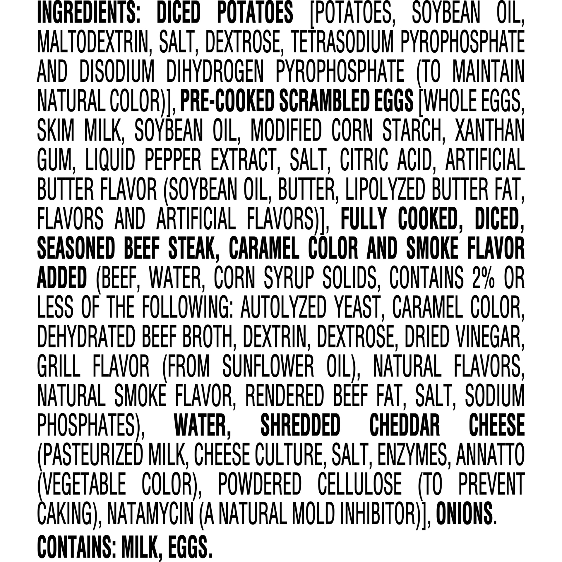 slide 4 of 7, Jimmy Dean Breakfast Bow, Steak, Frozen, 7 oz Bowl, 198.45 g