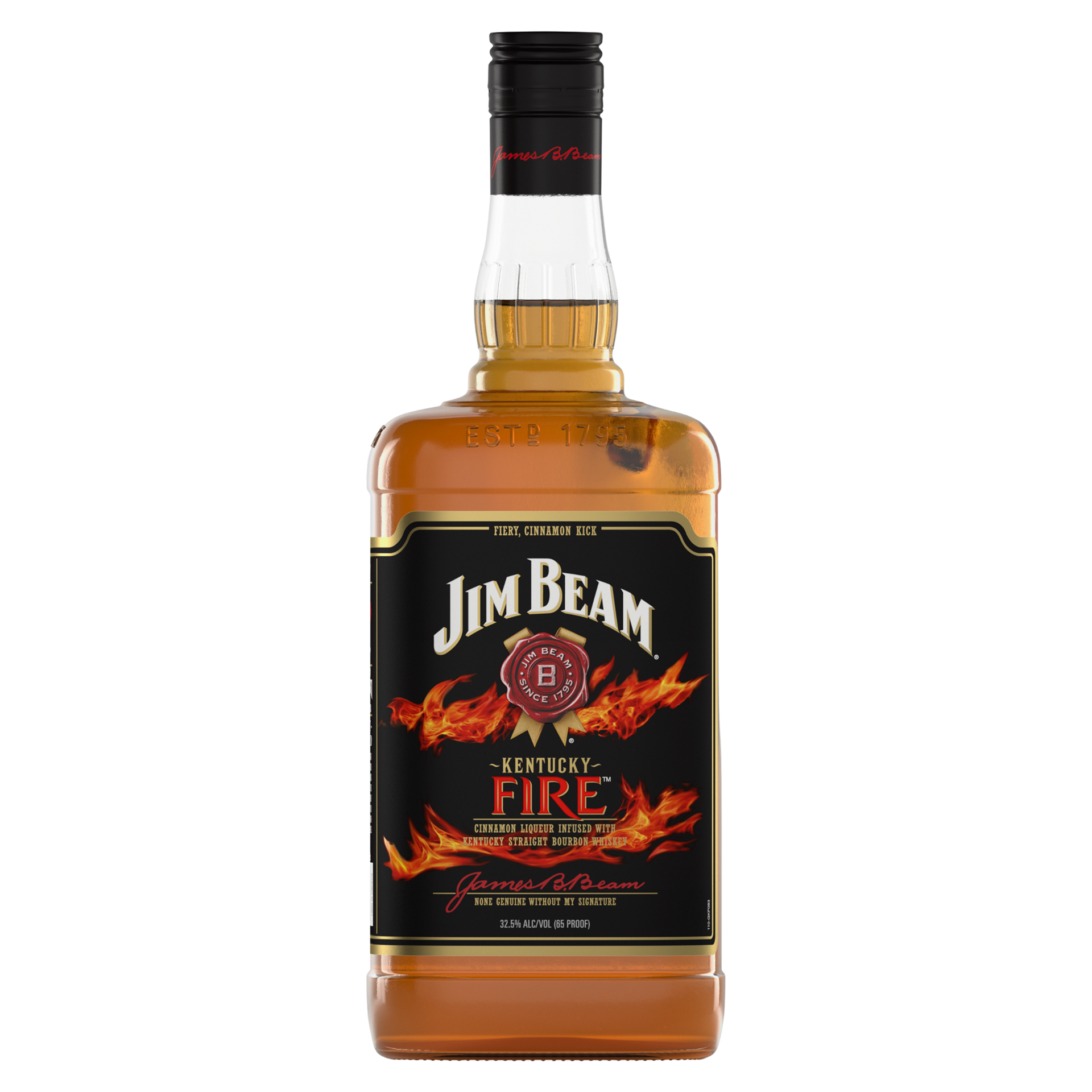 slide 4 of 4, Jim Beam Kentucky Fire Cinnamon Liqueur with Kentucky Straight Bourbon Whiskey 1.75 L, 1.75 liter