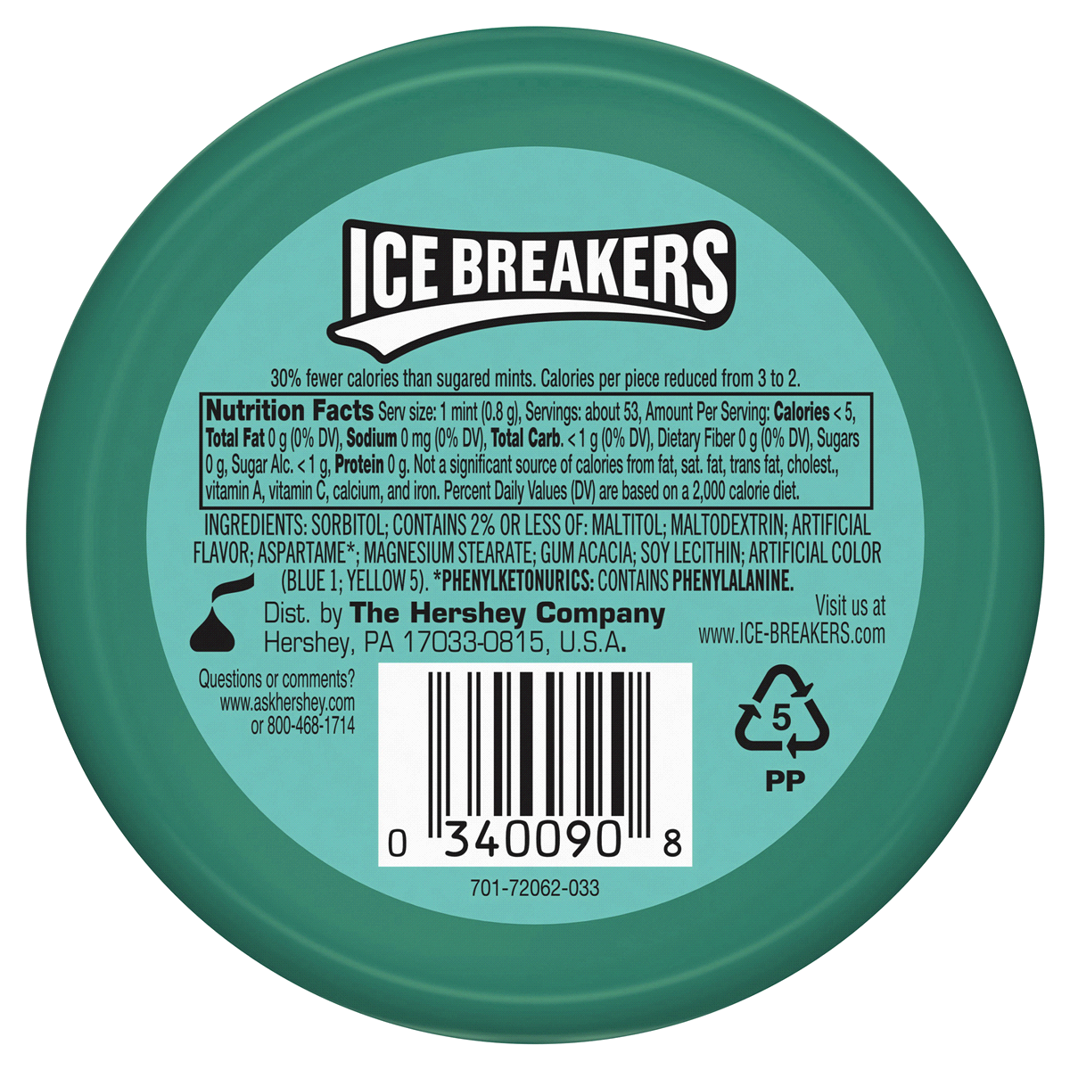 slide 2 of 2, Ice Breakers Wintergreen Sugar Free Mints Tin, 1.5 oz, 
