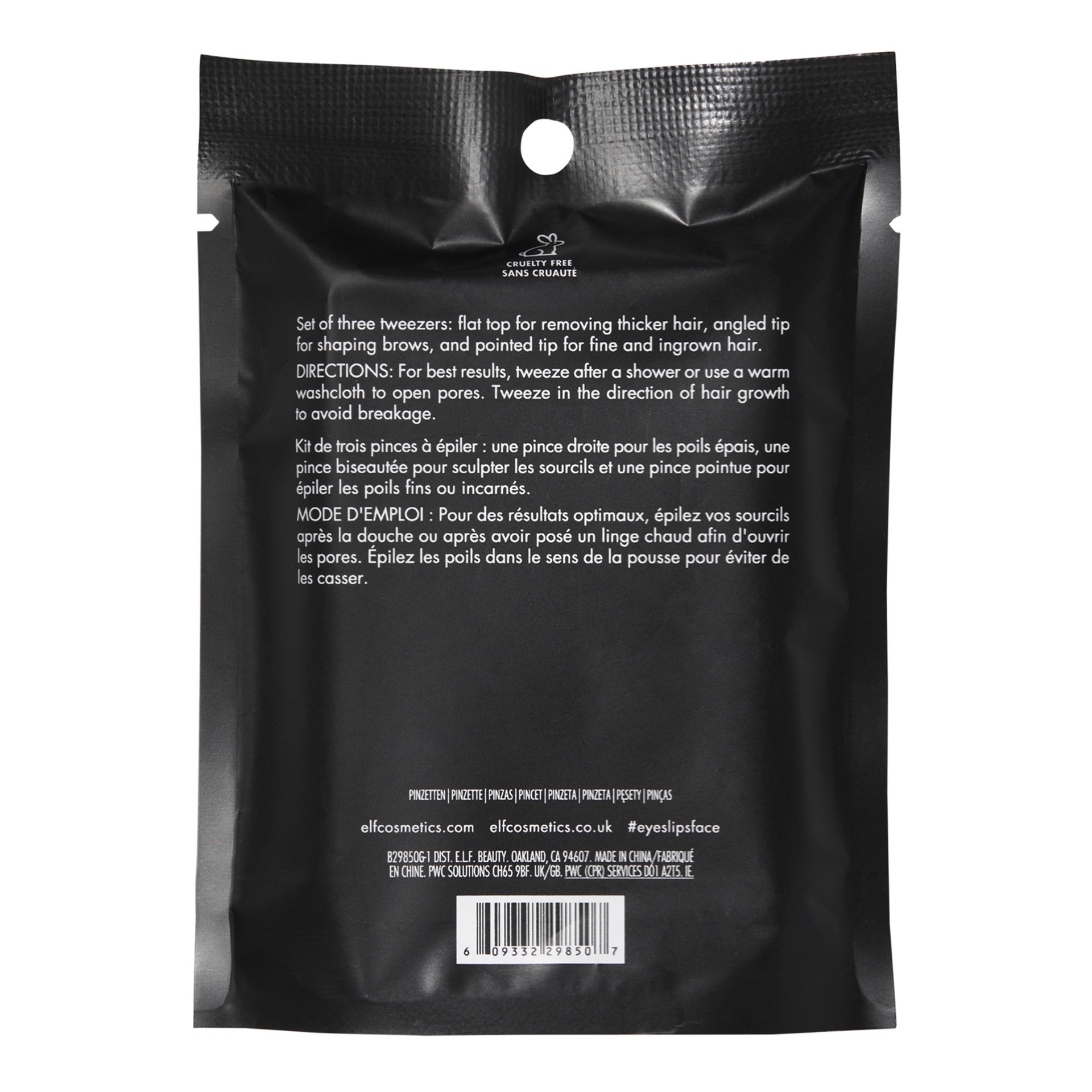 slide 4 of 4, e.l.f. Trio Kit Tweezers 1 ea, 1 ct