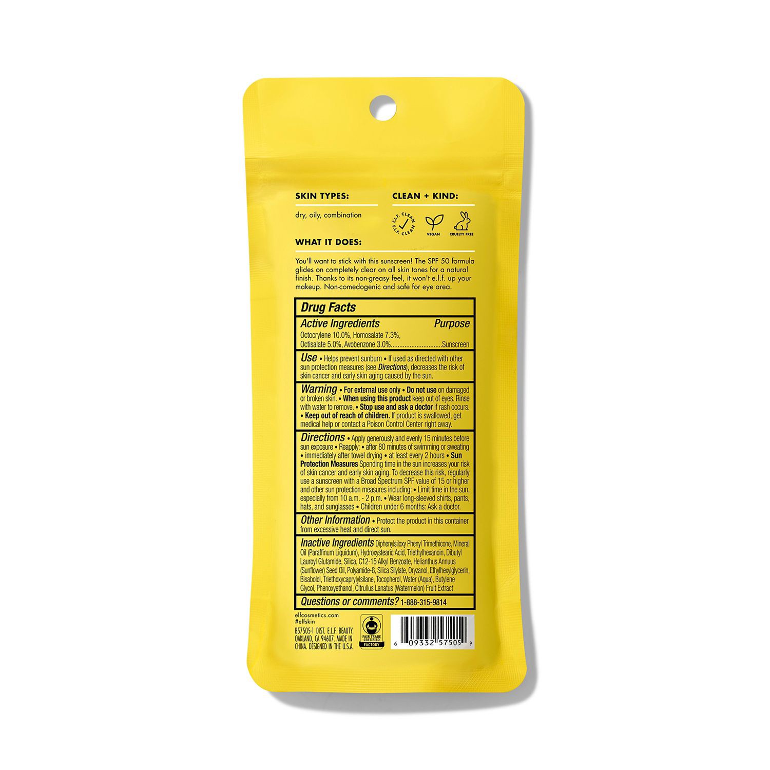 slide 3 of 6, e.l.f. E.L.F. Suntouchable Invisi-Stick Spf 50, 0.63 oz