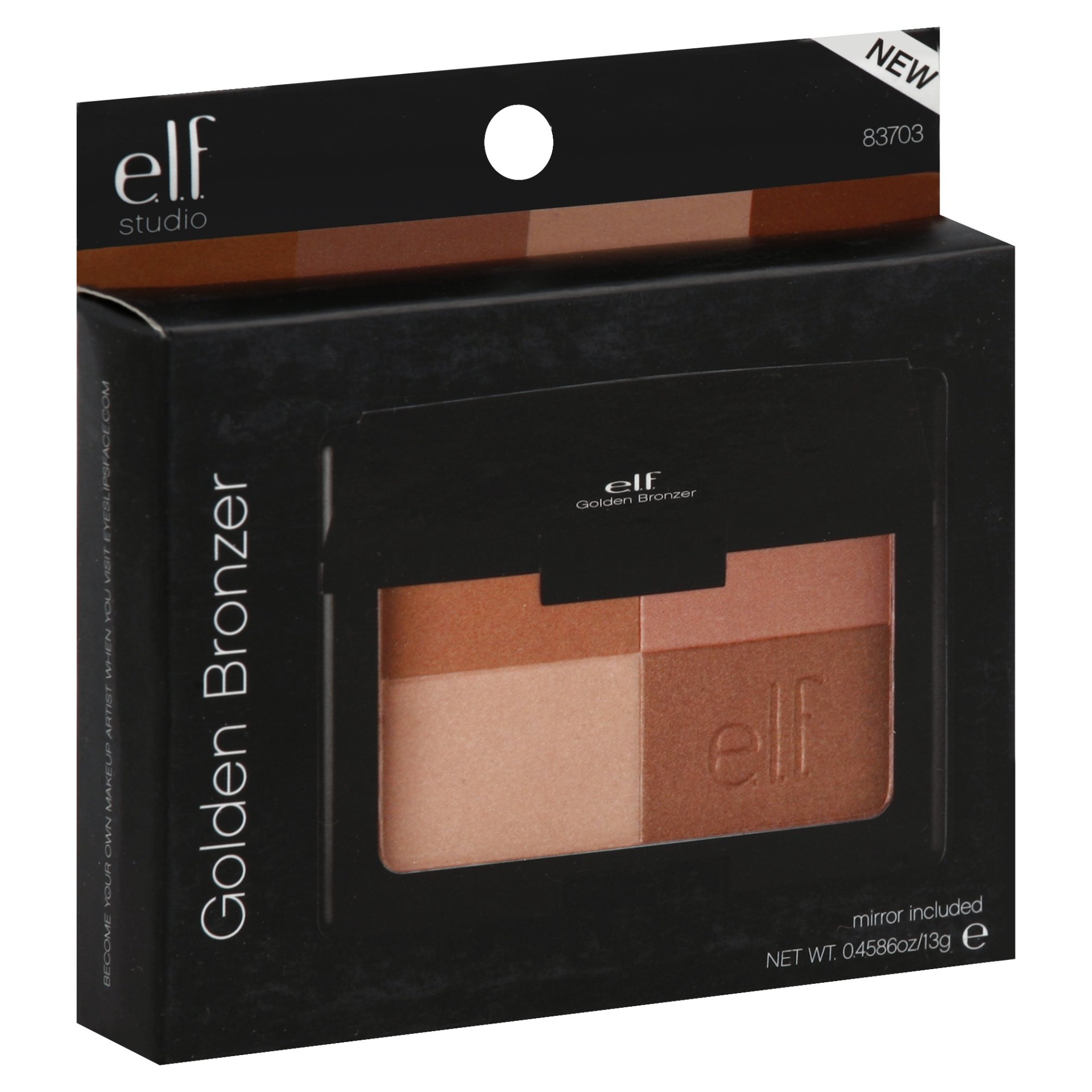 slide 1 of 5, e.l.f. Studio Golden Bronzer, Golden 83703, 0.53 oz