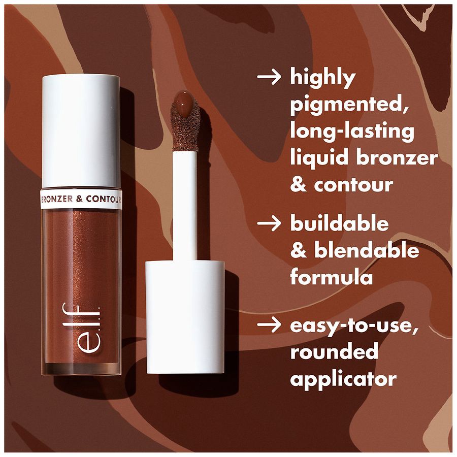 slide 5 of 5, e.l.f. Camo Liquid Bronzer & Contour, 0.13 fl oz