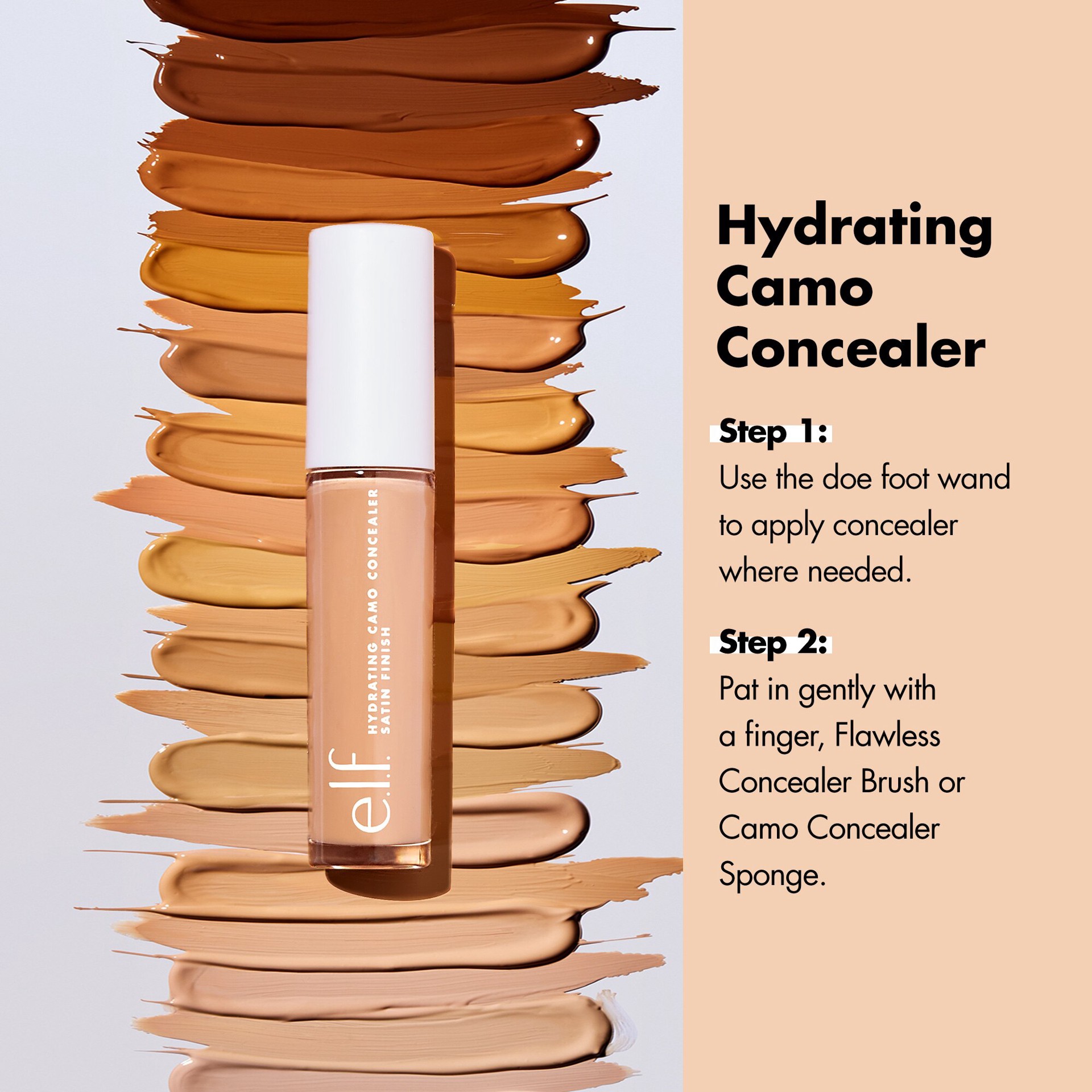 slide 6 of 9, e.l.f. Medium Sand 84928 Hydrating Camo Concealer 0.2 fl oz, 0.2 fl oz