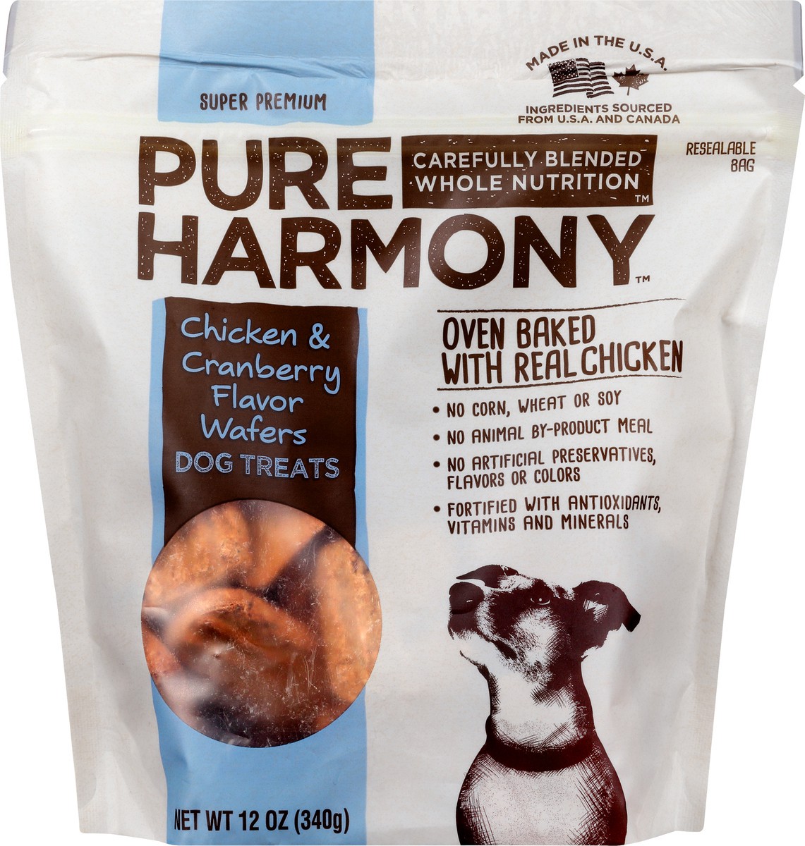 slide 4 of 13, Pure Harmony Wafers Chicken & Cranberry Flavor Dog Treats 12 oz, 12 oz