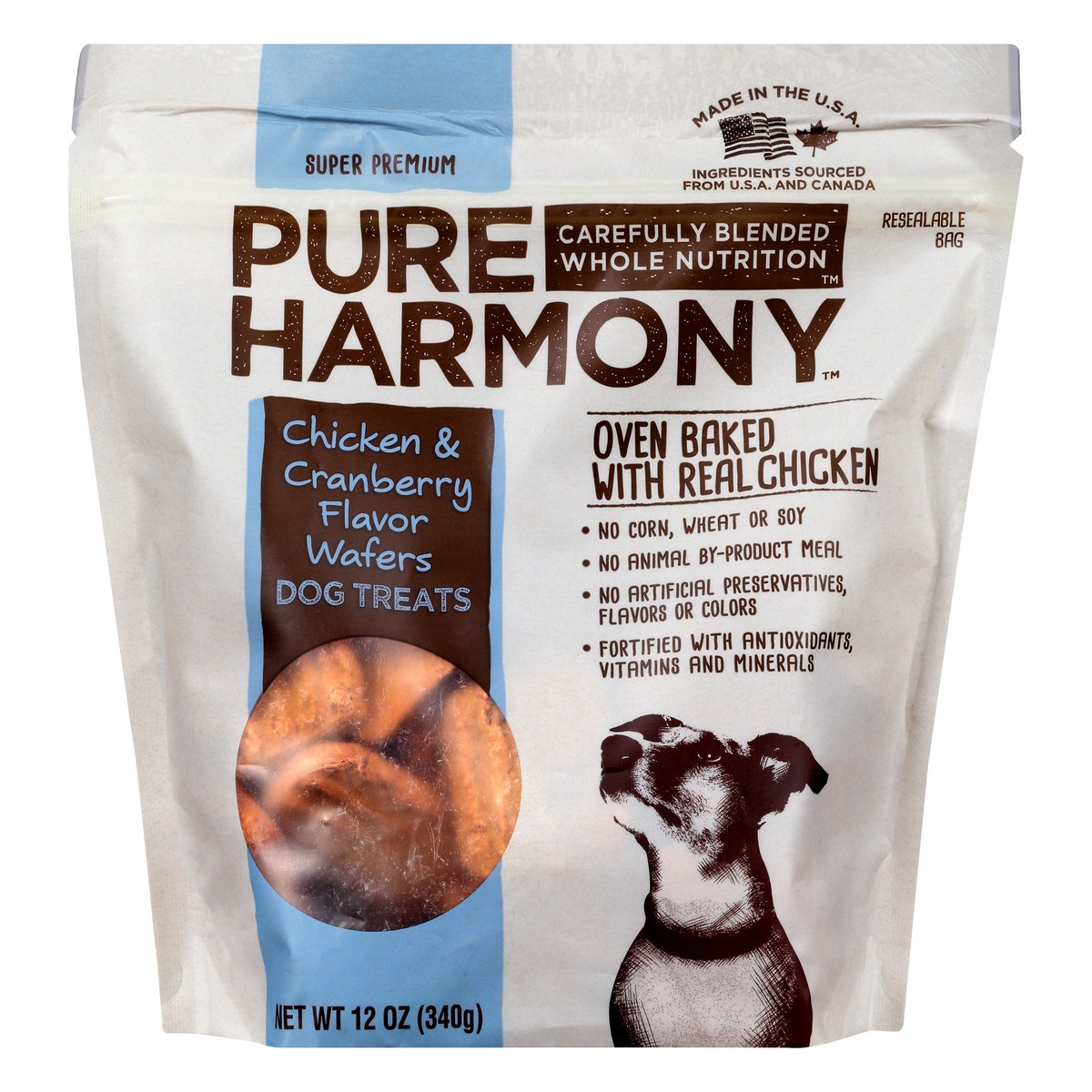 slide 6 of 13, Pure Harmony Wafers Chicken & Cranberry Flavor Dog Treats 12 oz, 12 oz