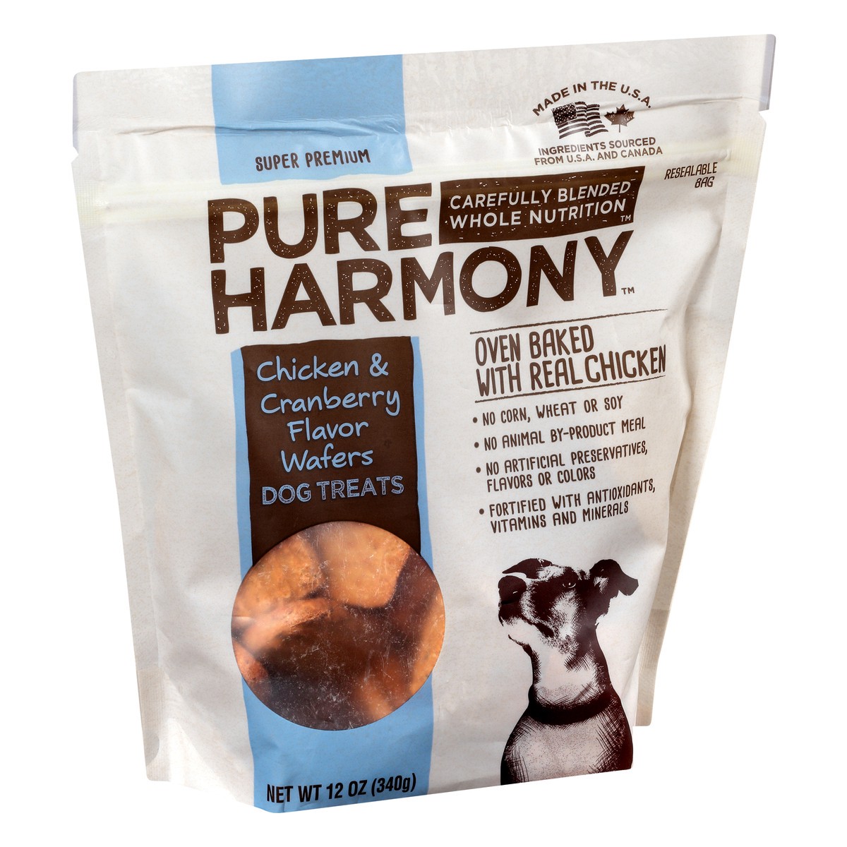 slide 7 of 13, Pure Harmony Wafers Chicken & Cranberry Flavor Dog Treats 12 oz, 12 oz