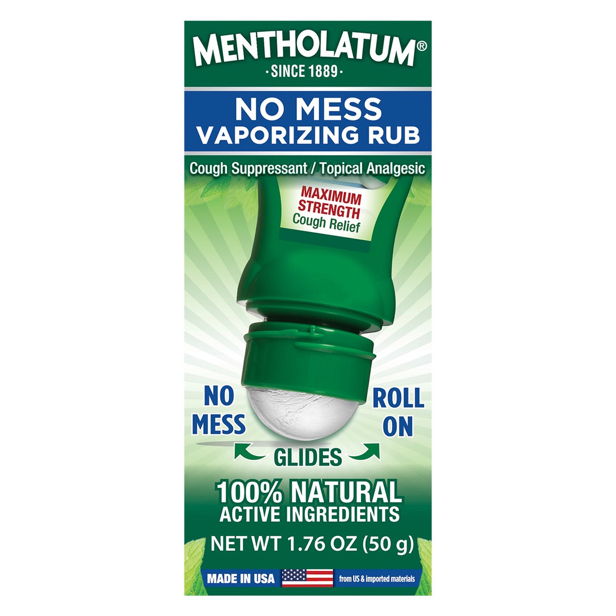 slide 1 of 8, Mentholatum Roll On Vaporizing Rub, 1.76 oz