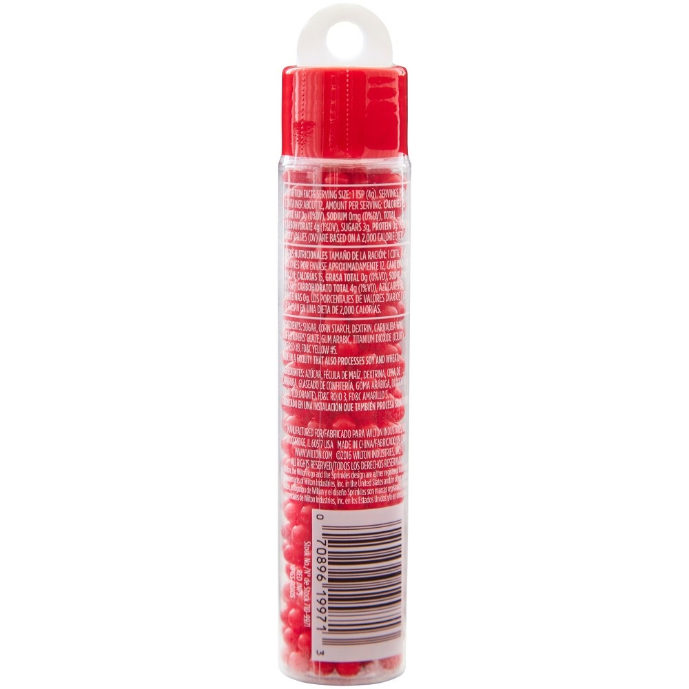 slide 2 of 4, Wilton Red Jumbo Nonpareils Sprinkle Tube, 1.8 oz