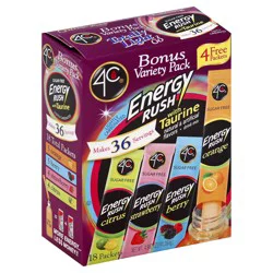 4C Energy Rush Variety Pack Drink Mix 18 Packets 18 ea
