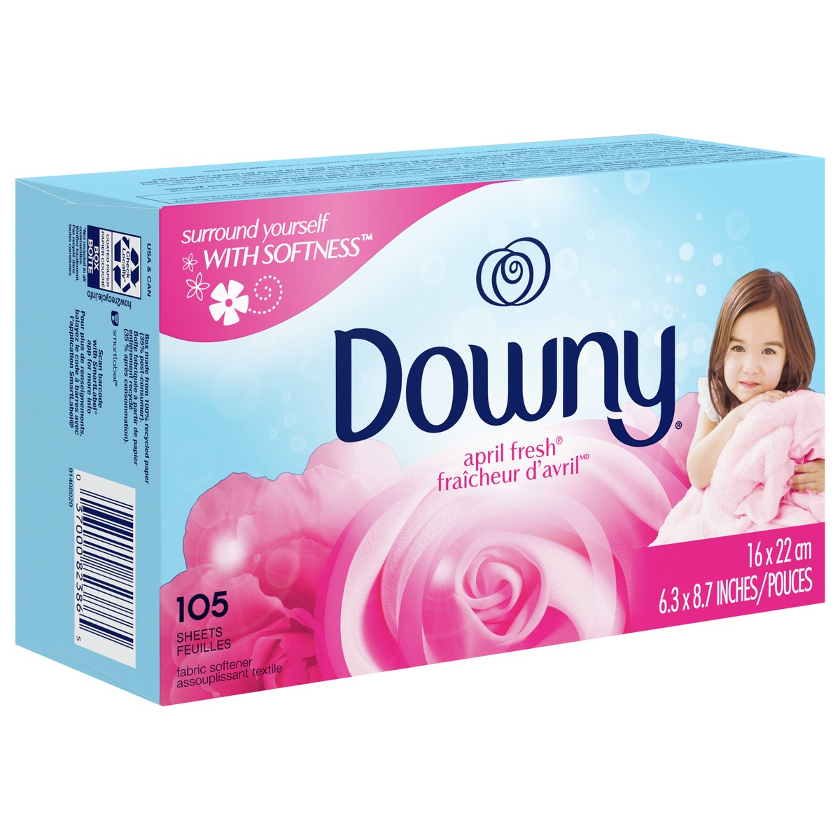 slide 4 of 11, Downy Fabric Softener Dryer Sheets, April Fresh, 105 count, 105 ct