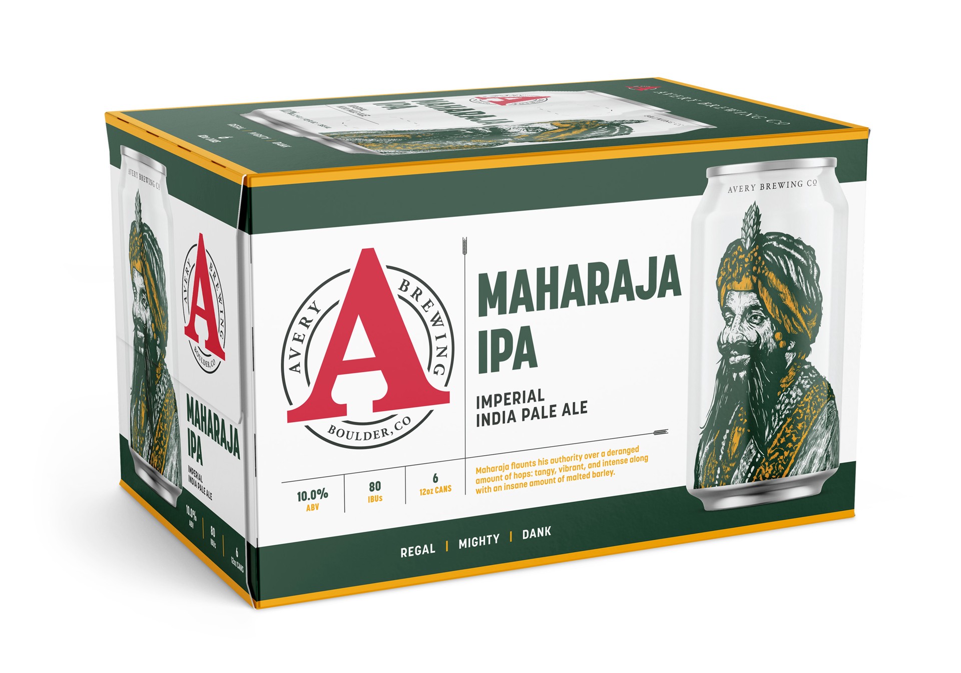 slide 5 of 8, Avery Brewing Maharaja IPA - 6 Pack 12 fl oz Cans, 6 ct