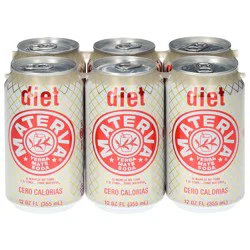Materva Sugar Free Diet Yerba Mate Soda - 6 x 12 fl oz Cans