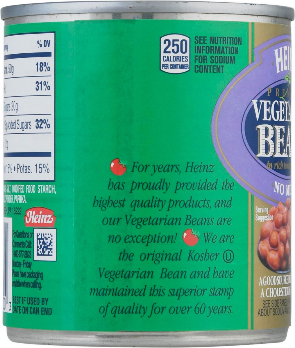 slide 7 of 11, Heinz Premium Vegetarian Beans in Rich Tomato Sauce, 8 oz