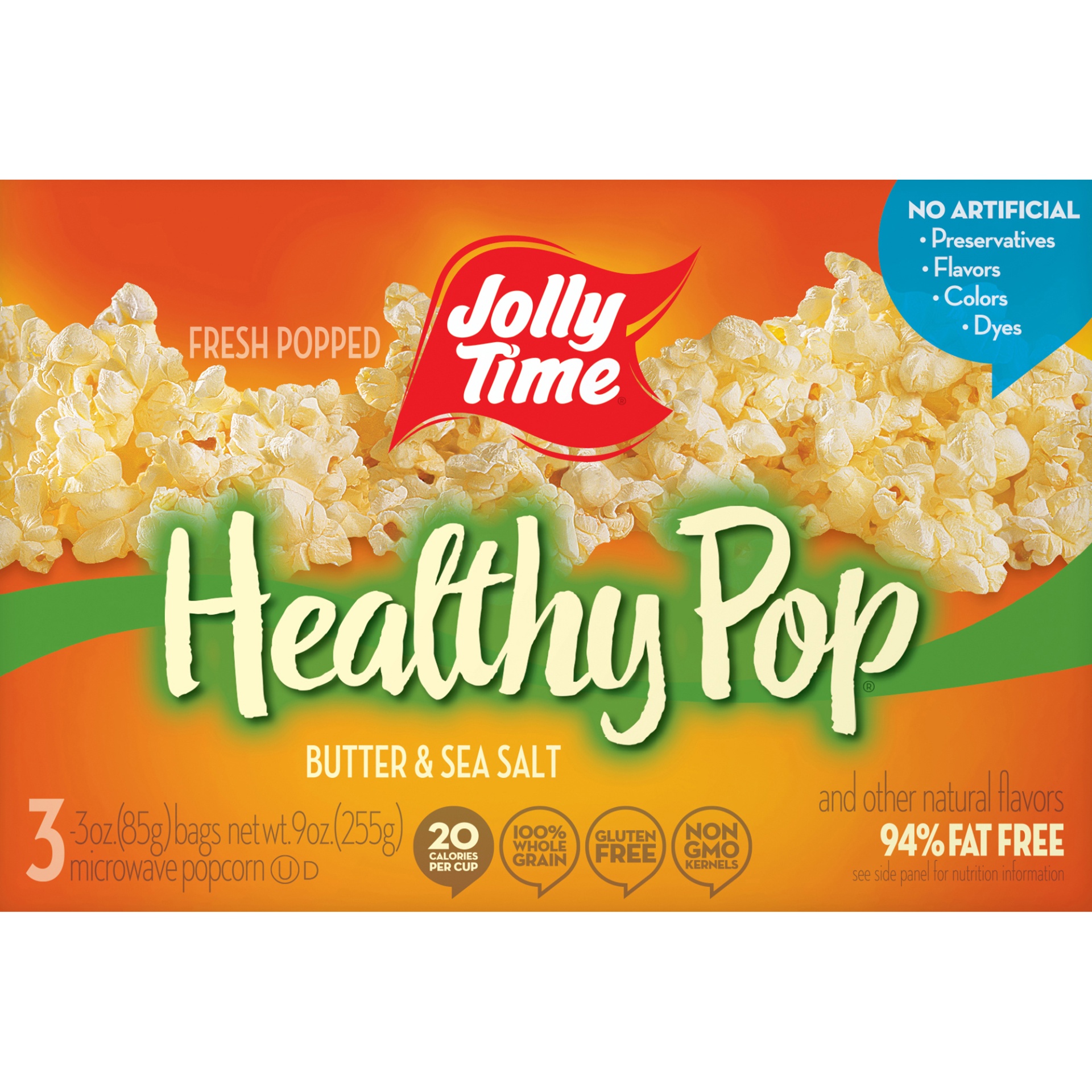 slide 6 of 8, Jolly Time Healthy Pop Butter Microwave Popcorn, 3 ct; 3 oz