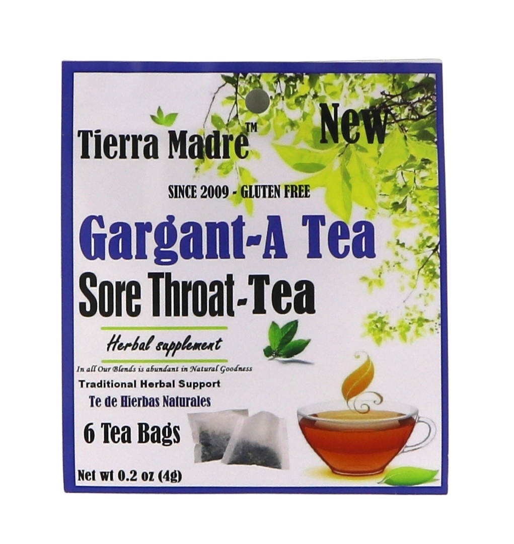 slide 1 of 1, Tierra Madre Sore Throat Tea Te De Garganta Tea Bags - 5 ct, 5 ct