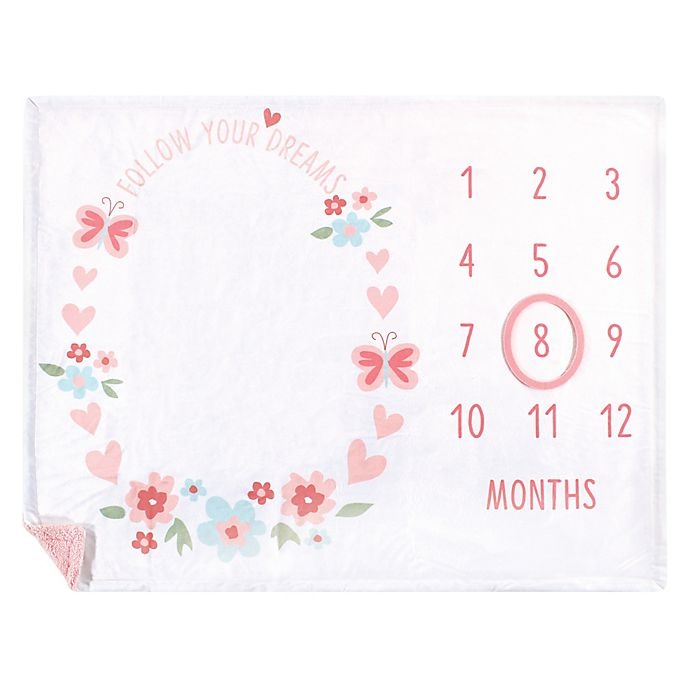 slide 1 of 1, Hudson Baby Follow Your Dreams Milestone Blanket - Pink, 1 ct