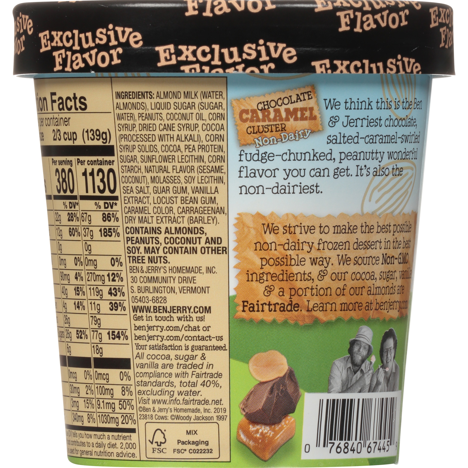 slide 7 of 8, Ben & Jerry's Ben & Jerrys Chocolate Caramel Non Dairy Ice Cream, 16 fl oz