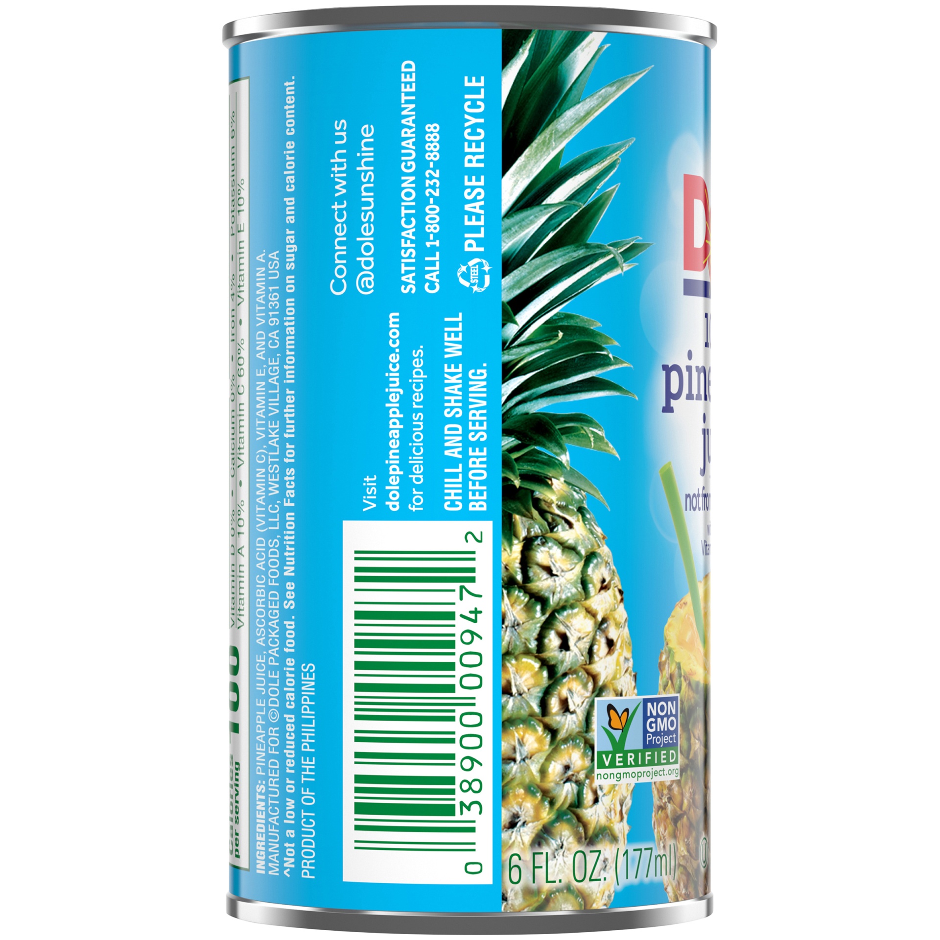 Dole Pineapple Juice 6 ct; 6 fl oz Shipt