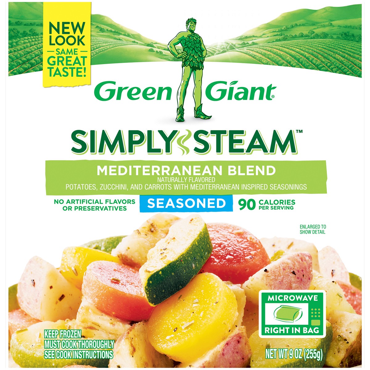 slide 3 of 8, Green Giant Simply Steam™ Seasoned Mediterranean Blend 9 oz. Bag, 9 oz