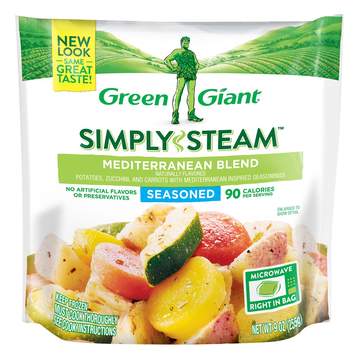 slide 8 of 8, Green Giant Simply Steam™ Seasoned Mediterranean Blend 9 oz. Bag, 9 oz