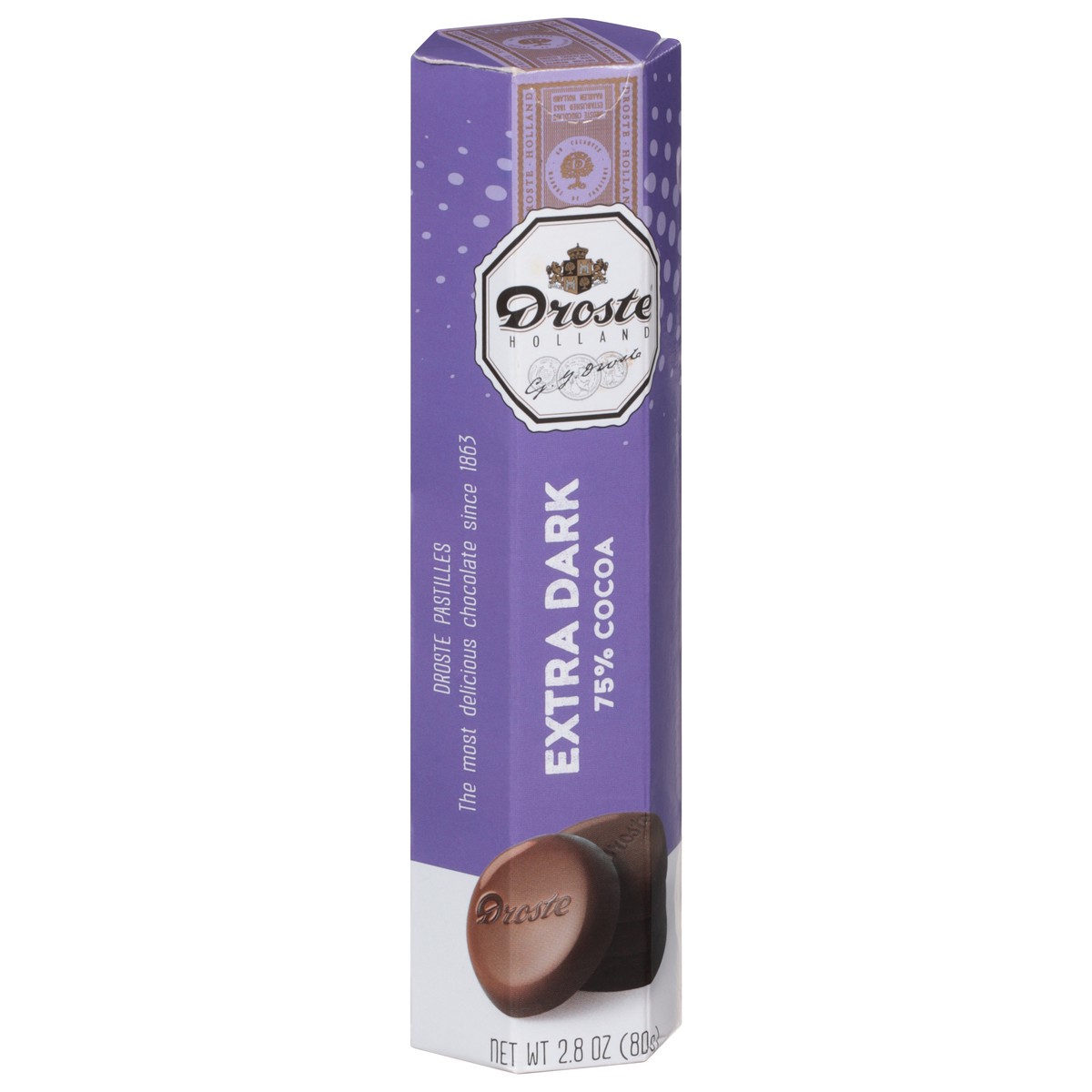 slide 7 of 9, Droste Extra Dark Chocolate Pastilles - 2.8 oz, 2.8 oz